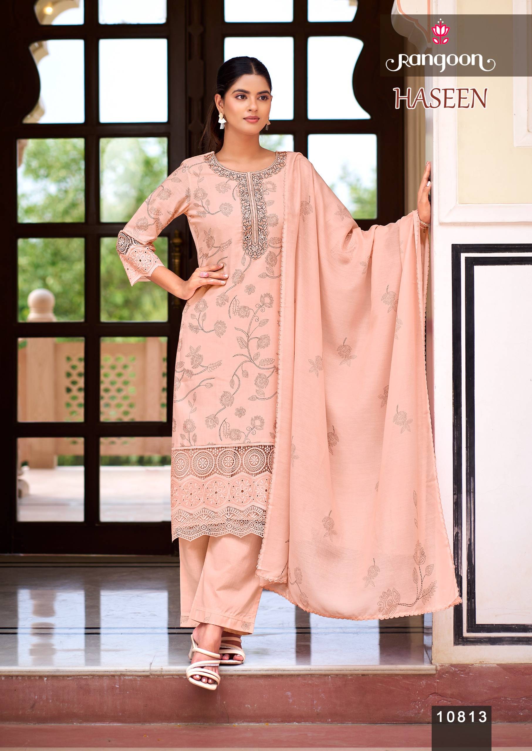 HASEEN By Rangoon 10811 TO 10814 series Beautiful Festive Suits Stylish Colorful Fancy Casual Wear Pure Cotton Stitched Dresses At Wholesale Price